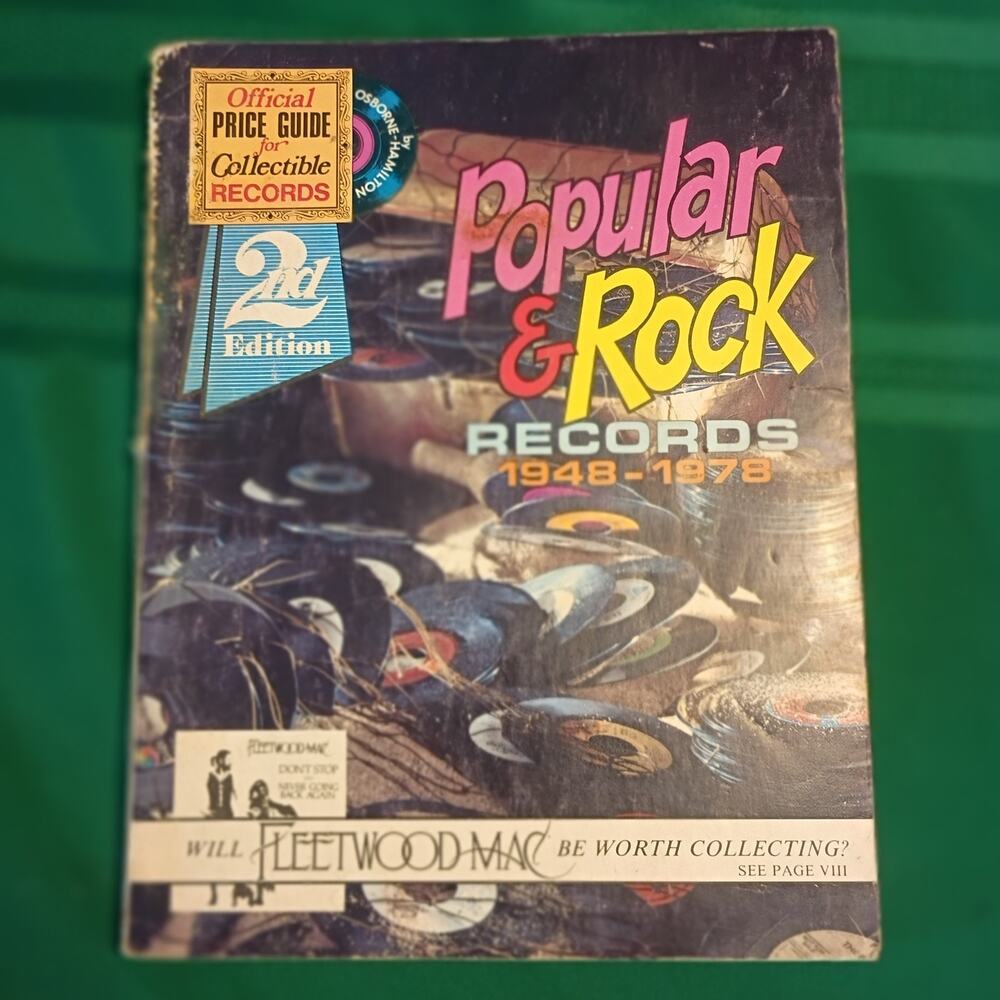 POP & ROCK RECORDS 1948-1978 OFFICIAL PRICE GUIDE 1978 OSBORNE-HAMILTON 2nd ED.